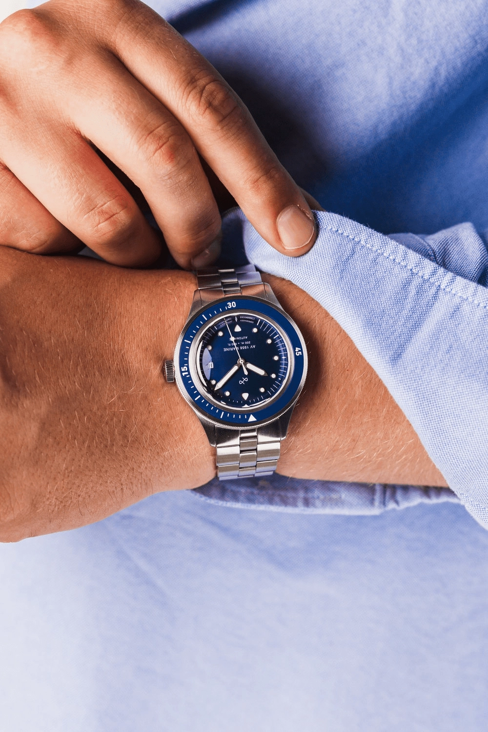 1956 Marine Automatic. Steel / Blue