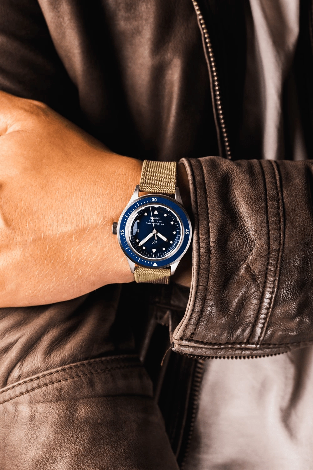1956 Marine Automatic. Steel / Blue