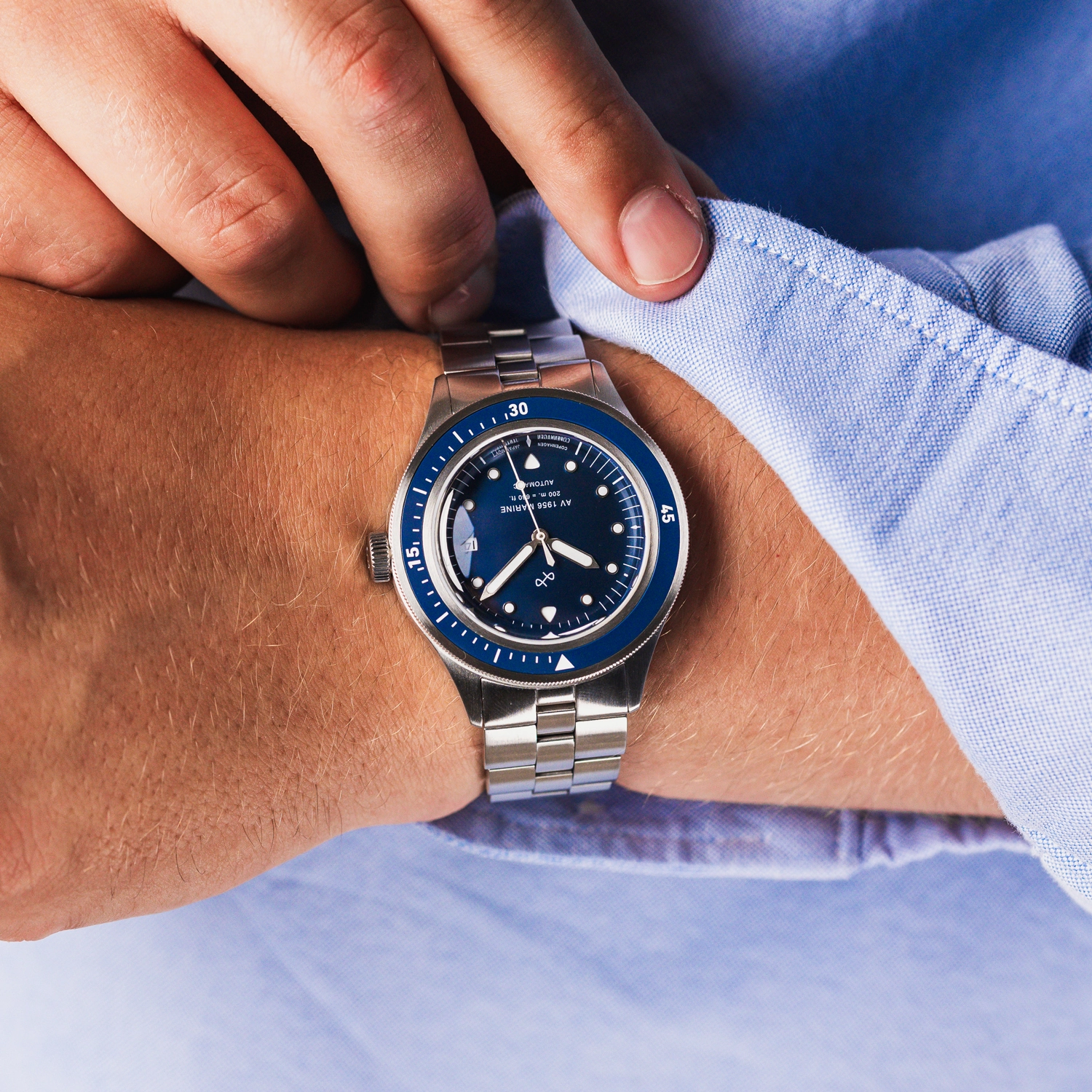 1956 Marine Automatic. Steel / Blue