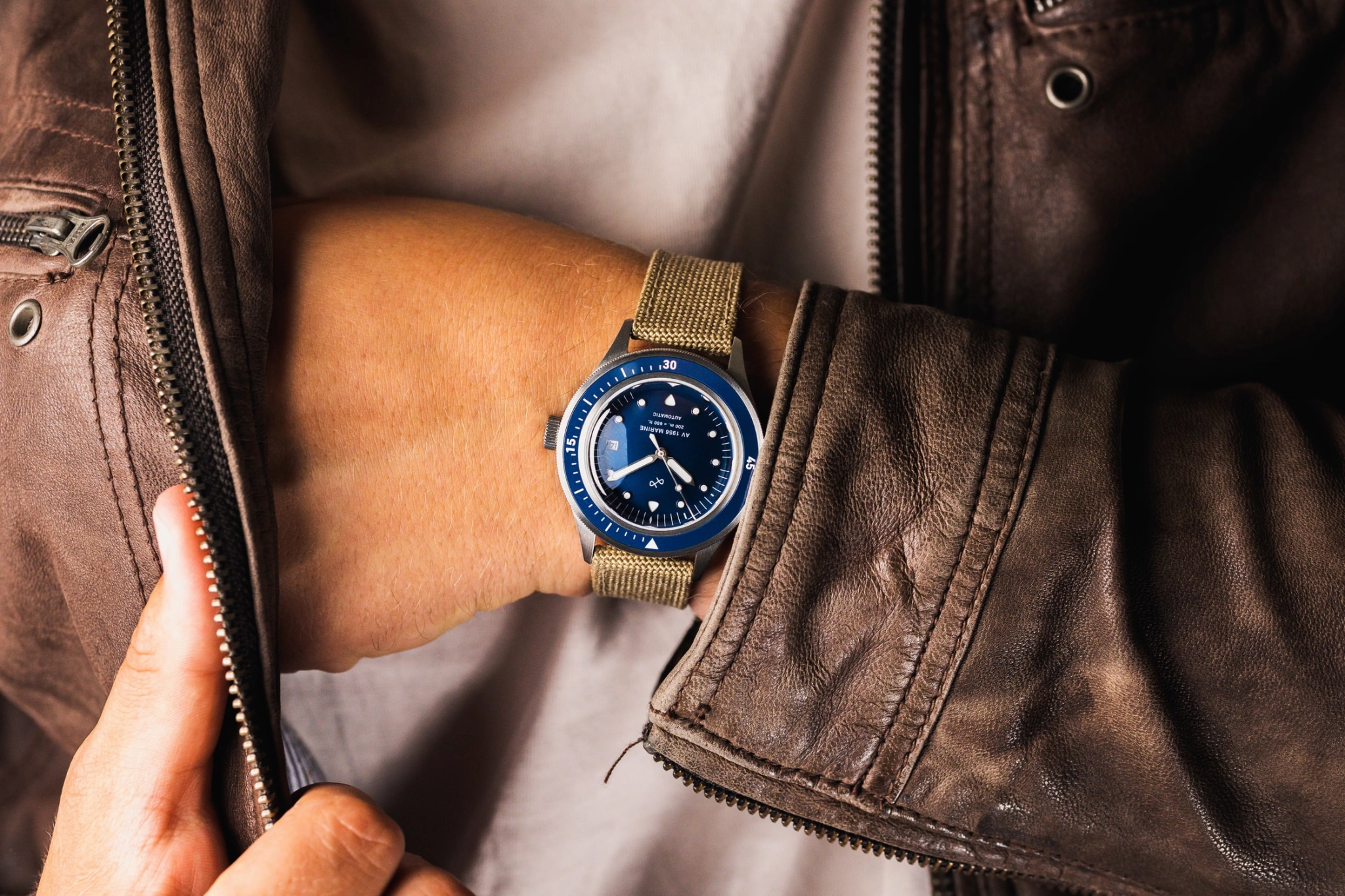 1956 Marine Automatic. Steel / Blue