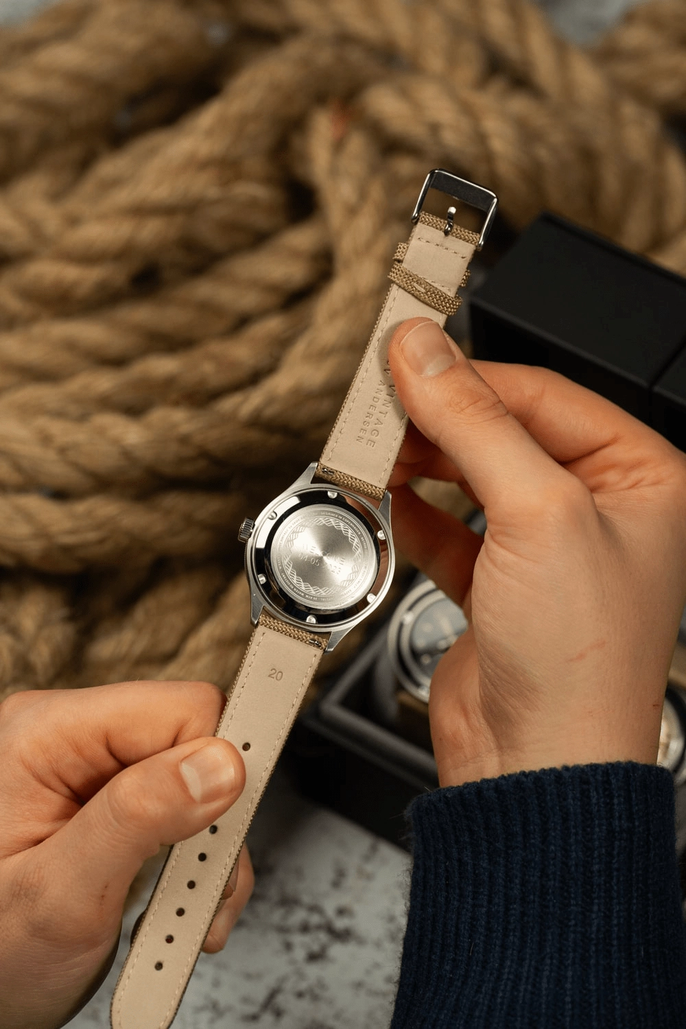 1956 Marine. Steel / Navy & Off White