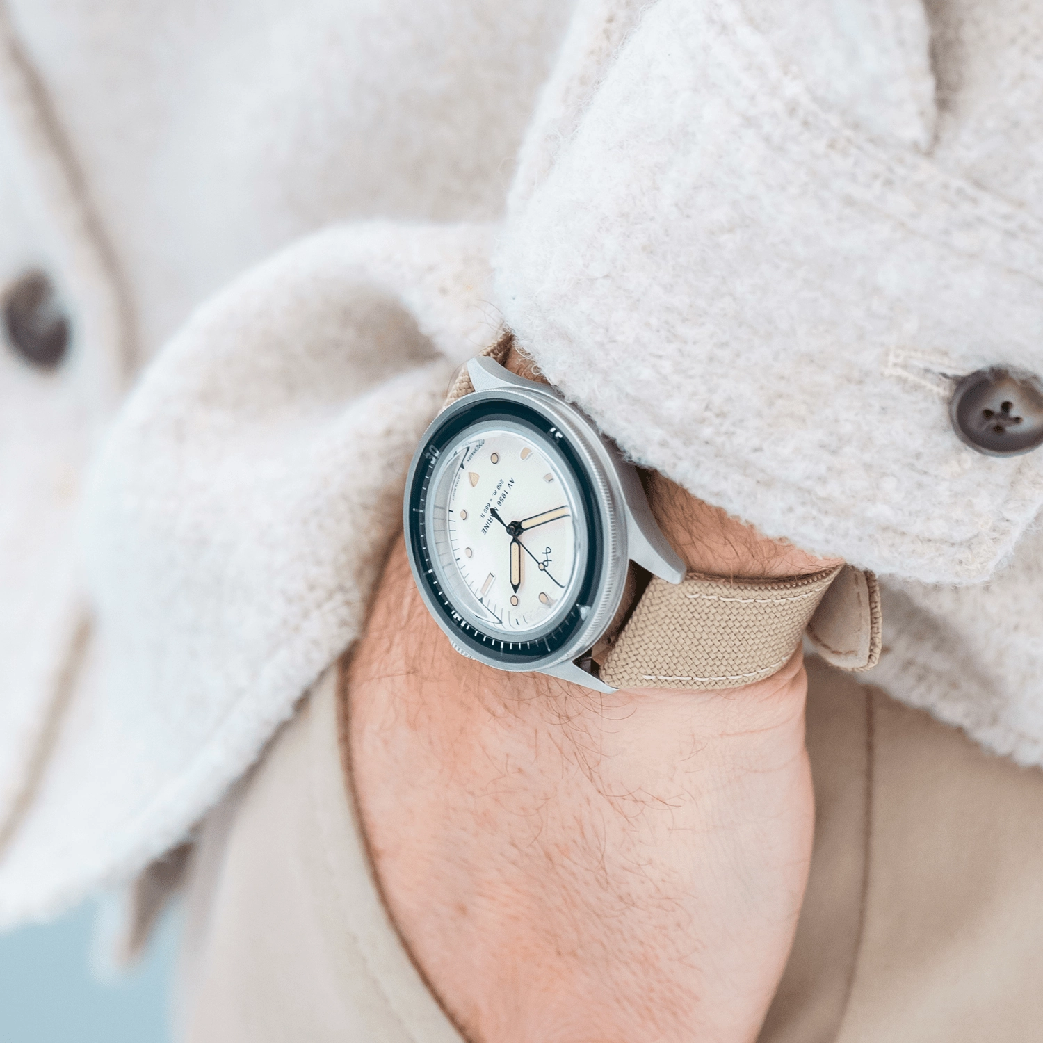 1956 Marine. Steel / Navy & Off White