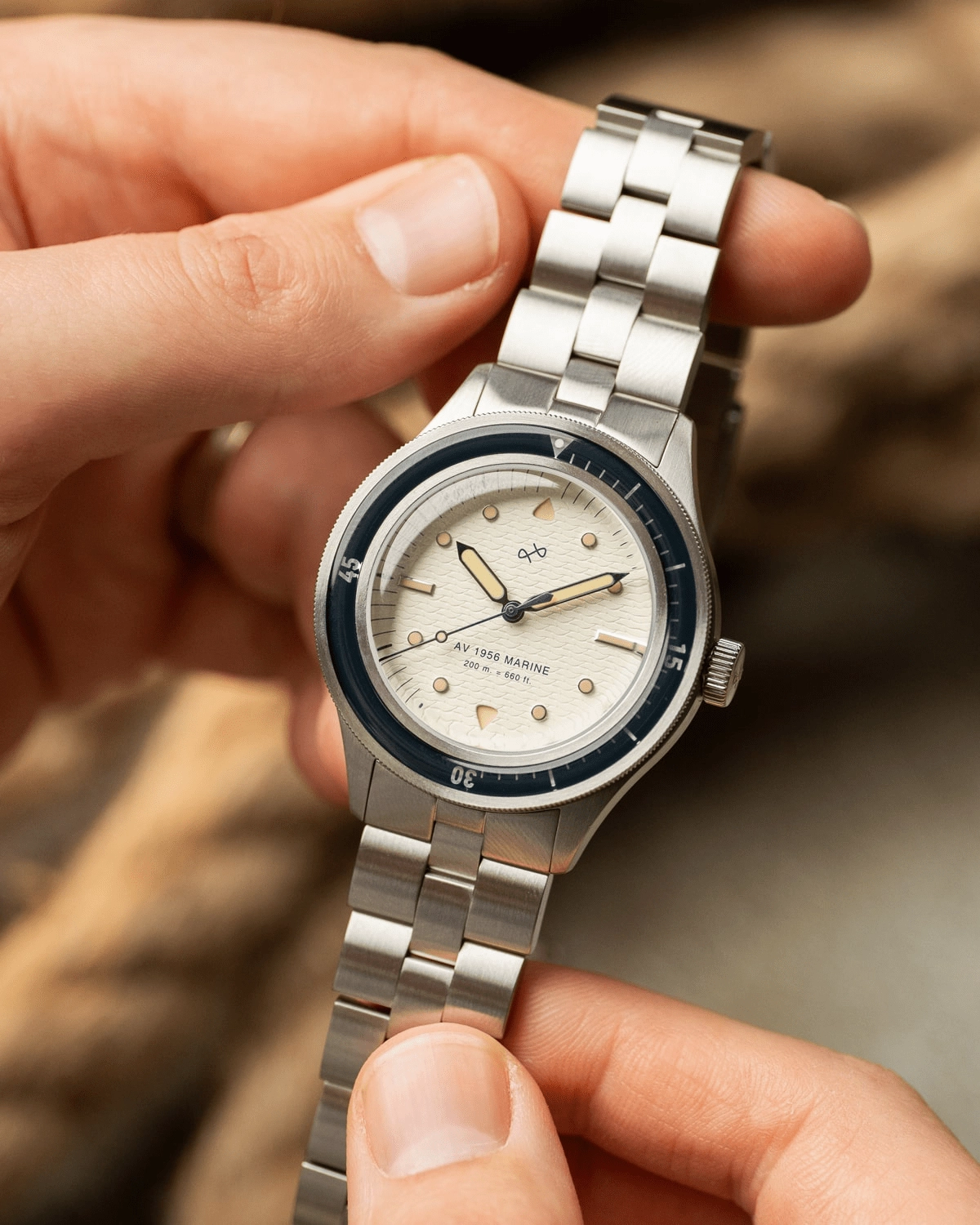 1956 Marine. Steel / Navy & Off White