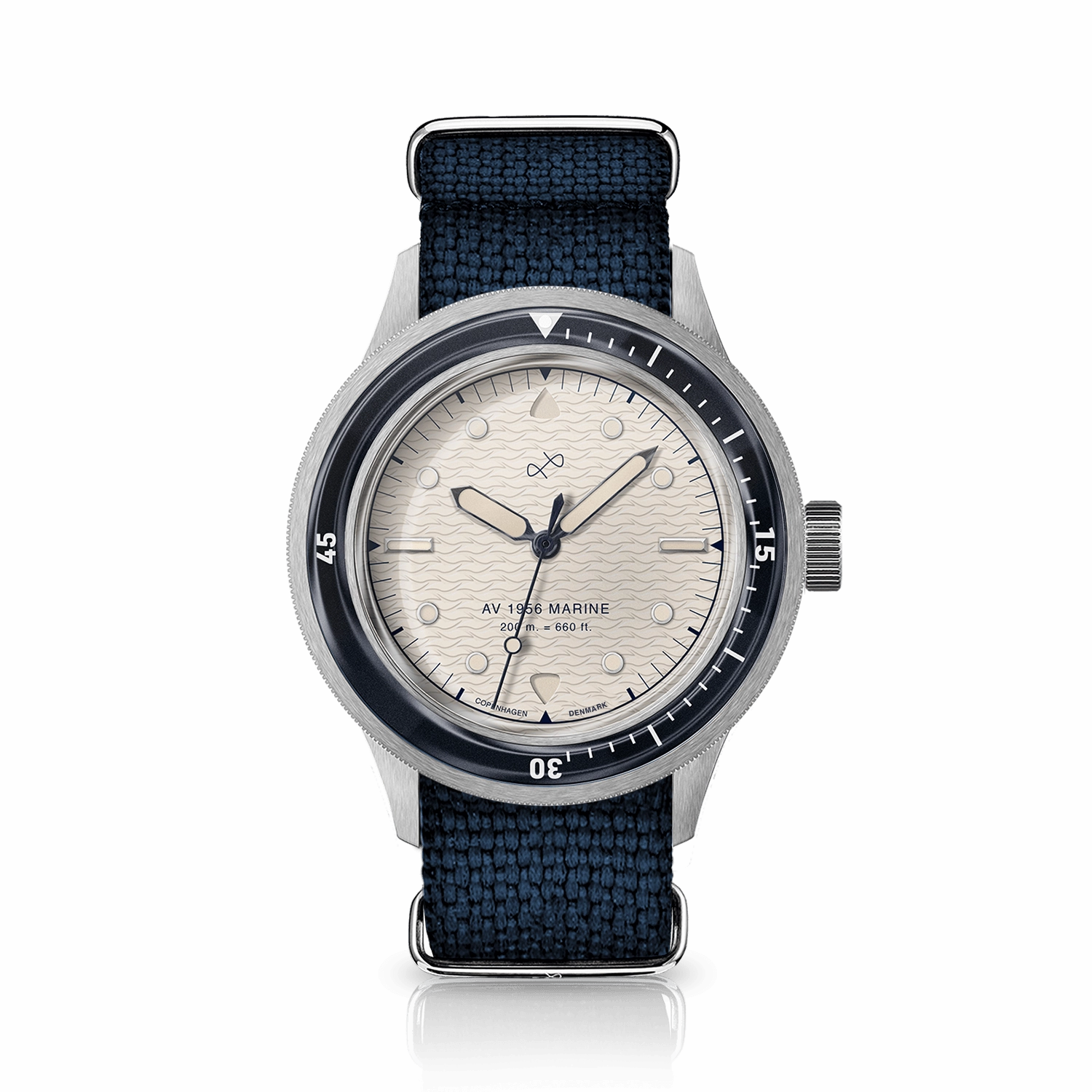 1956 Marine. Steel / Navy & Off White