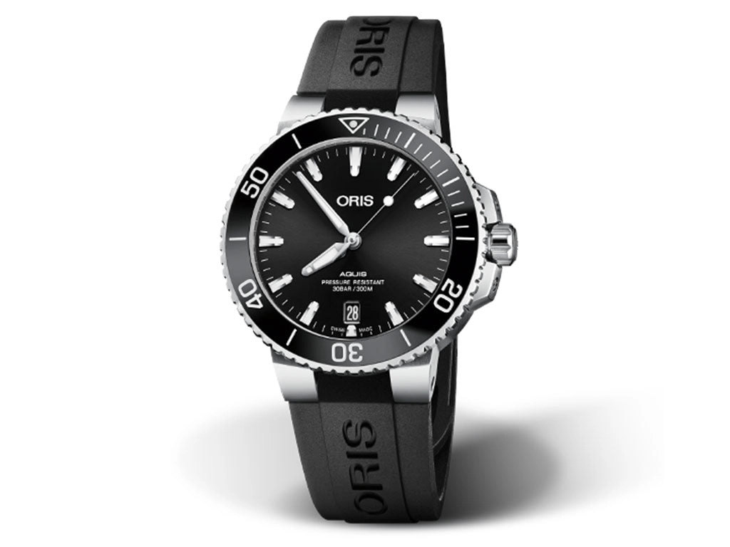 Aquis Date Black Sunburst - Rubber - 39.5mm - Ref. 01 733 7732 4134-07 4 21 64FC