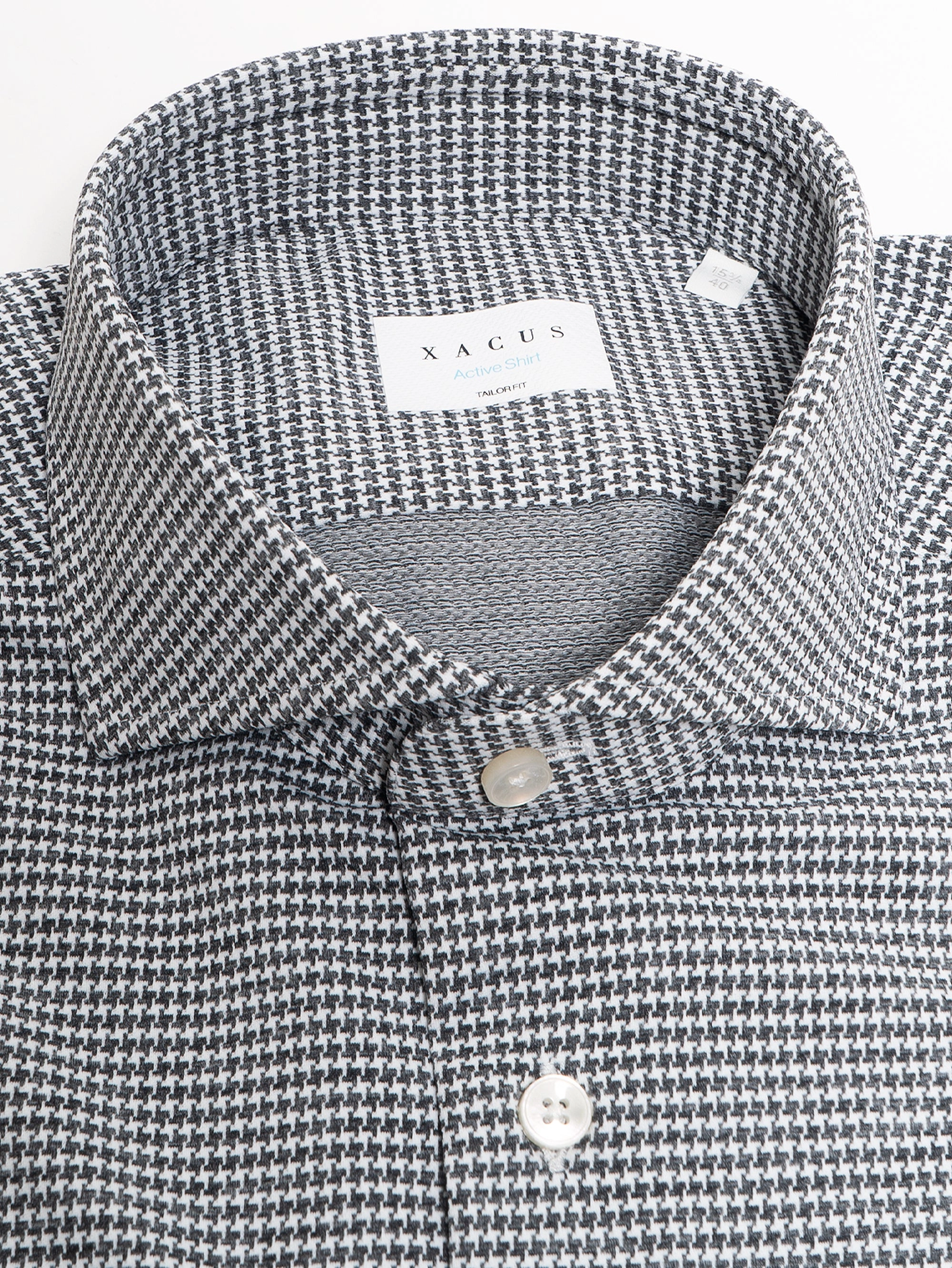 Camicia Active Houndstooth Grigio