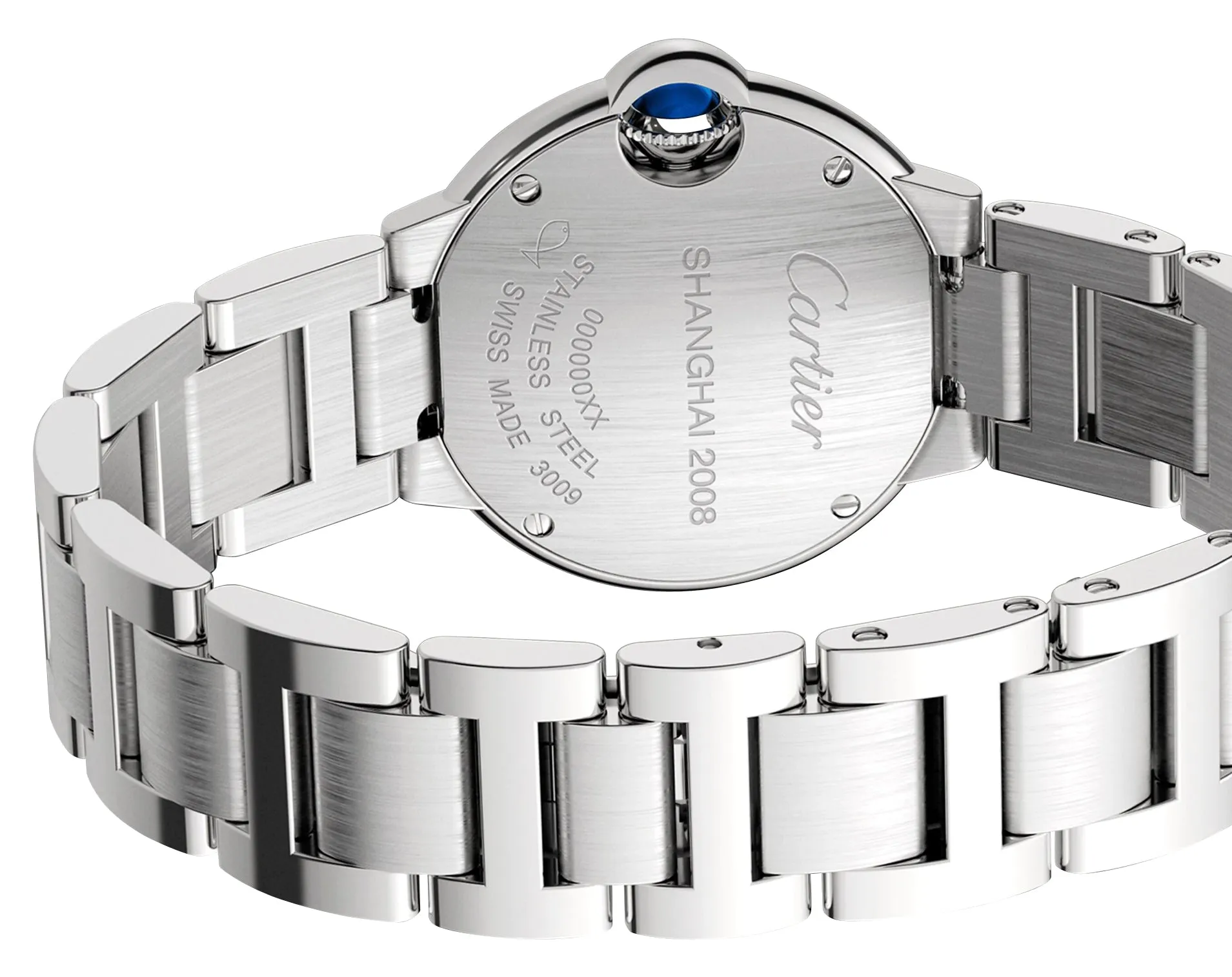 Cartier Ballon Bleu Stainless Steel Opaline Dial Diamonds Quartz Womens Watch W4BB0015