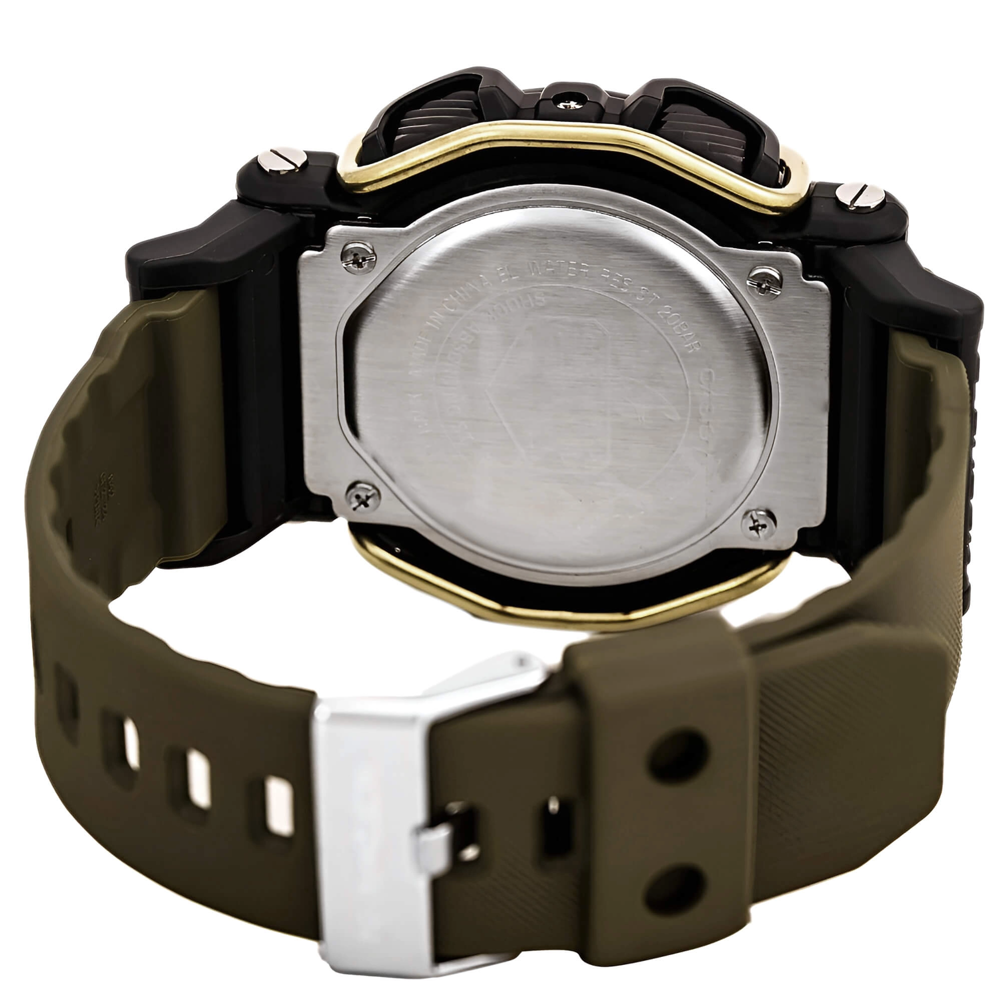 Casio Men's G-Shock Digital Grey Dial Green Resin Strap World Time Dive Watch | GD400-9