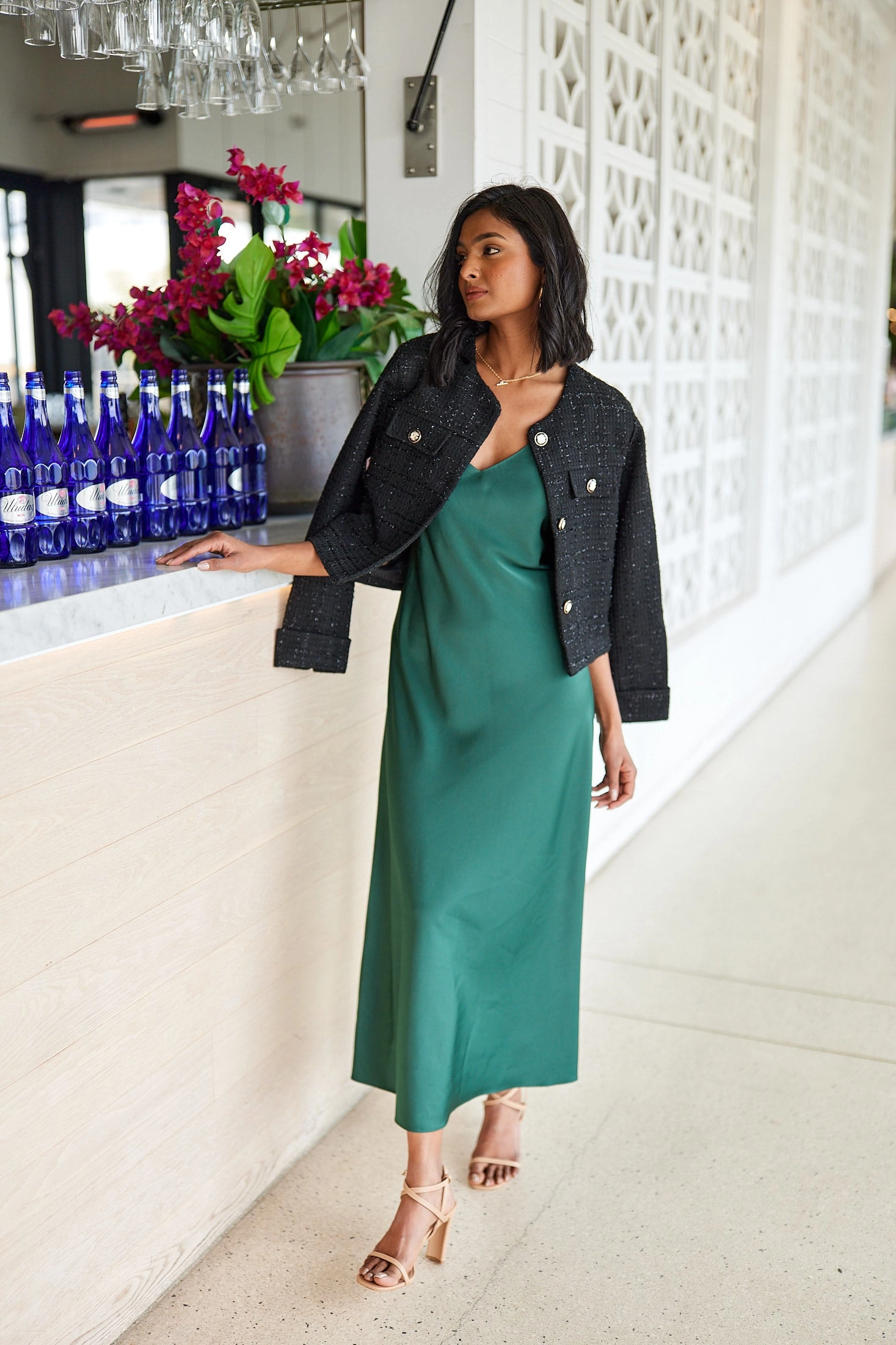 Celebration by Shine On Ella Slip Dress Green