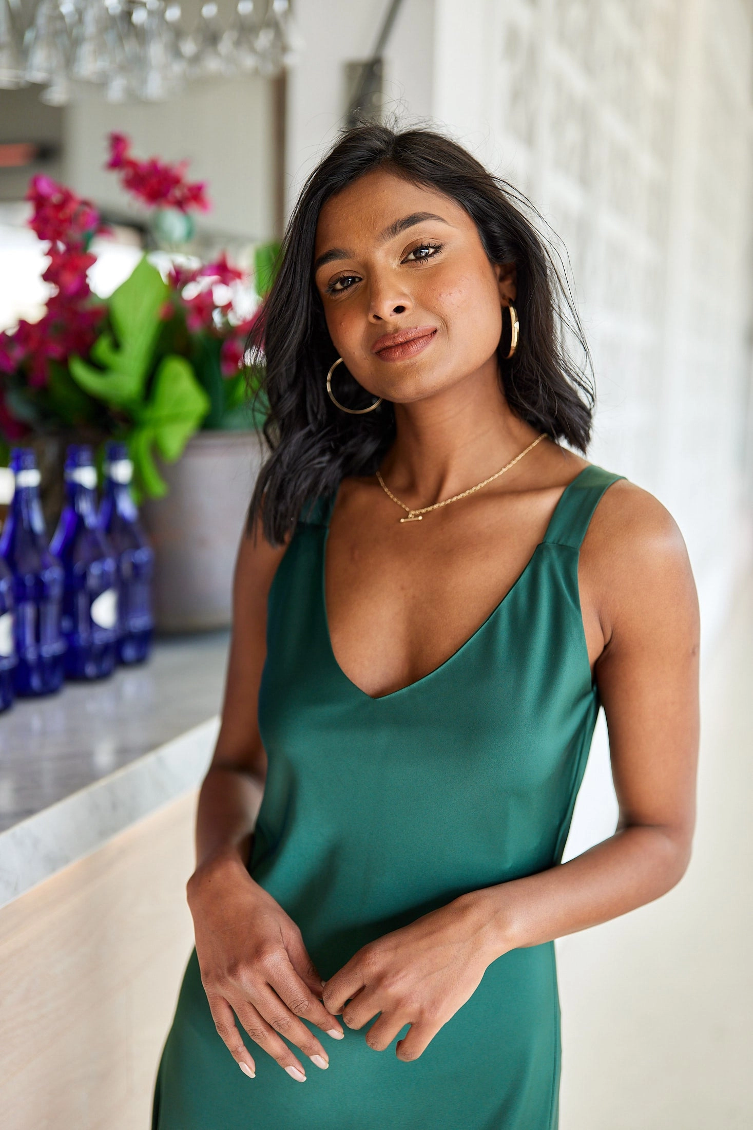 Celebration by Shine On Ella Slip Dress Green