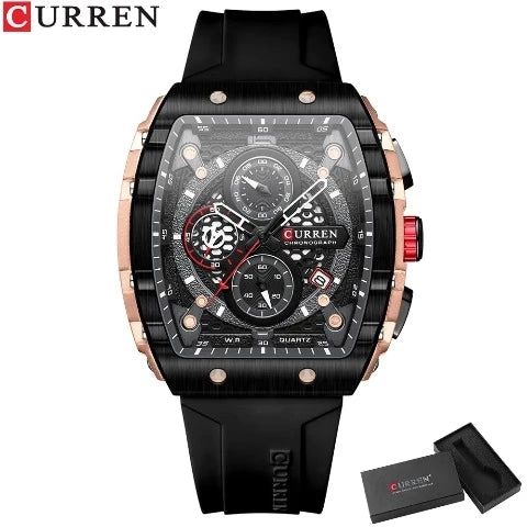CURREN Men's Sports Rectangular Watch (Dial 4.7cm) - CUR221