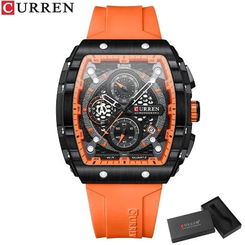 CURREN Men's Sports Rectangular Watch (Dial 4.7cm) - CUR221