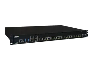 Digi Connect EZ 16 - Device server - with 1-year Digi LifeCycle Assurance - 16 ports - RS-232, 10GbE - rack-mountable EZ16-AD00