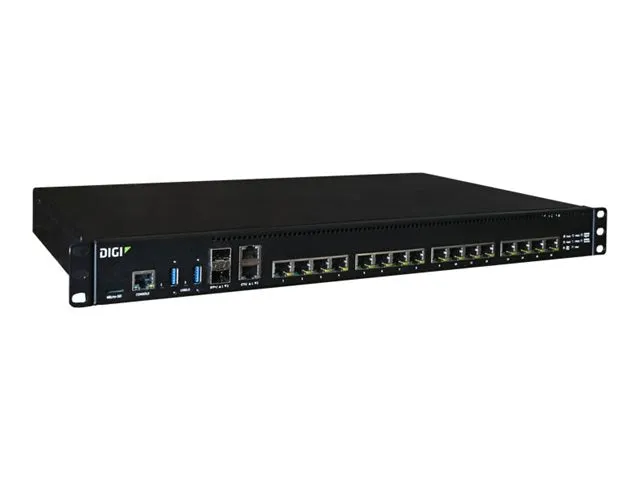Digi Connect EZ 16 - Device server - with 1-year Digi LifeCycle Assurance - 16 ports - RS-232, 10GbE - rack-mountable EZ16-AD00