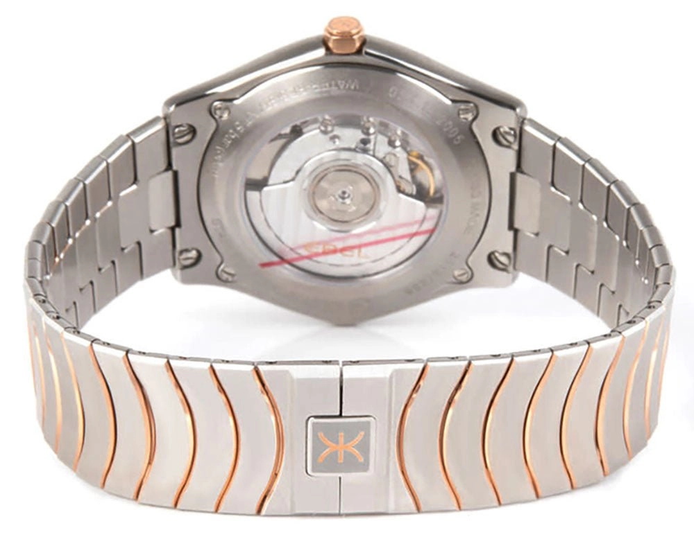 Ebel Sport Classic Automatic Two-Tone 18k Rose Gold and Steel Silver Dial Date Mens Watch 1216432