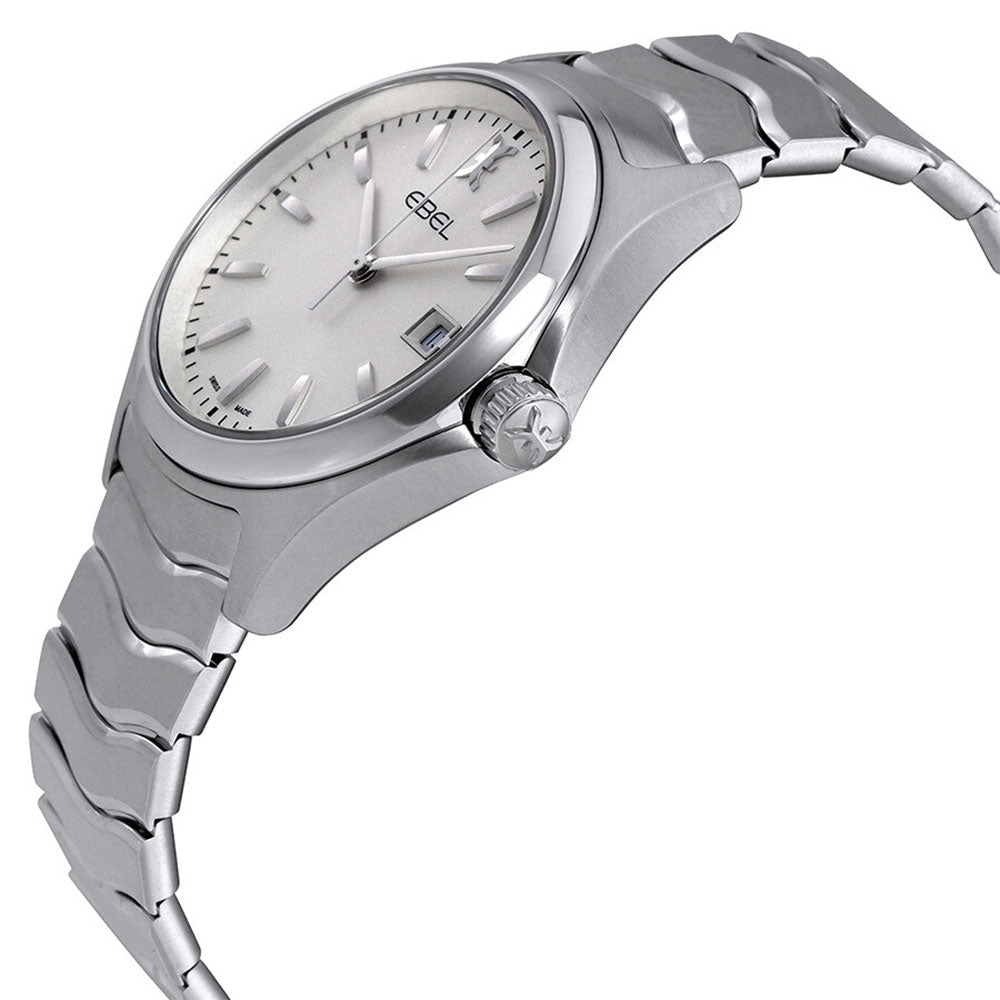 Ebel Wave Stainless Steel Silver Dial Date Quartz Mens Watch 1216200