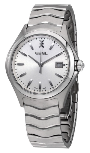 Ebel Wave Stainless Steel Silver Dial Date Quartz Mens Watch 1216200