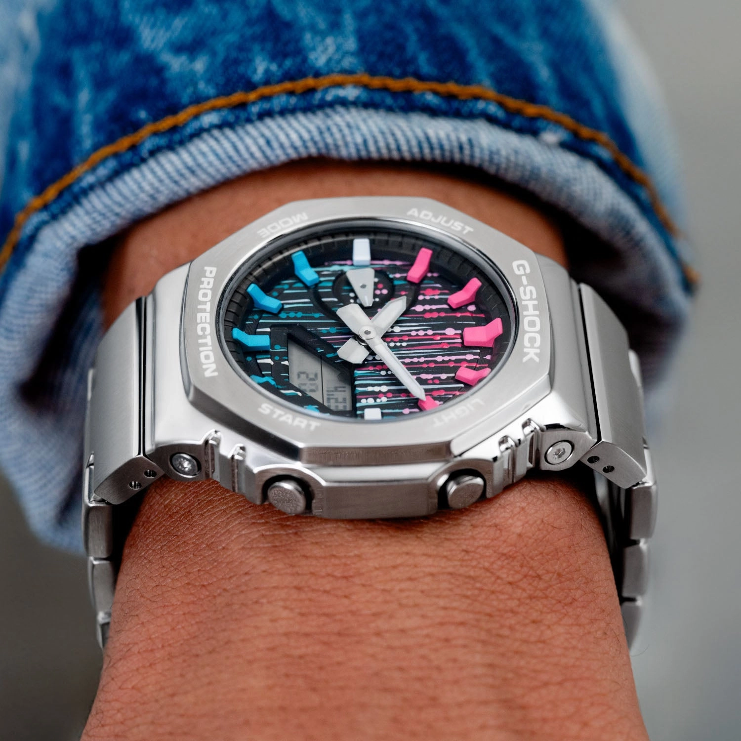 G-Shock CasiOak Blue Flamingo