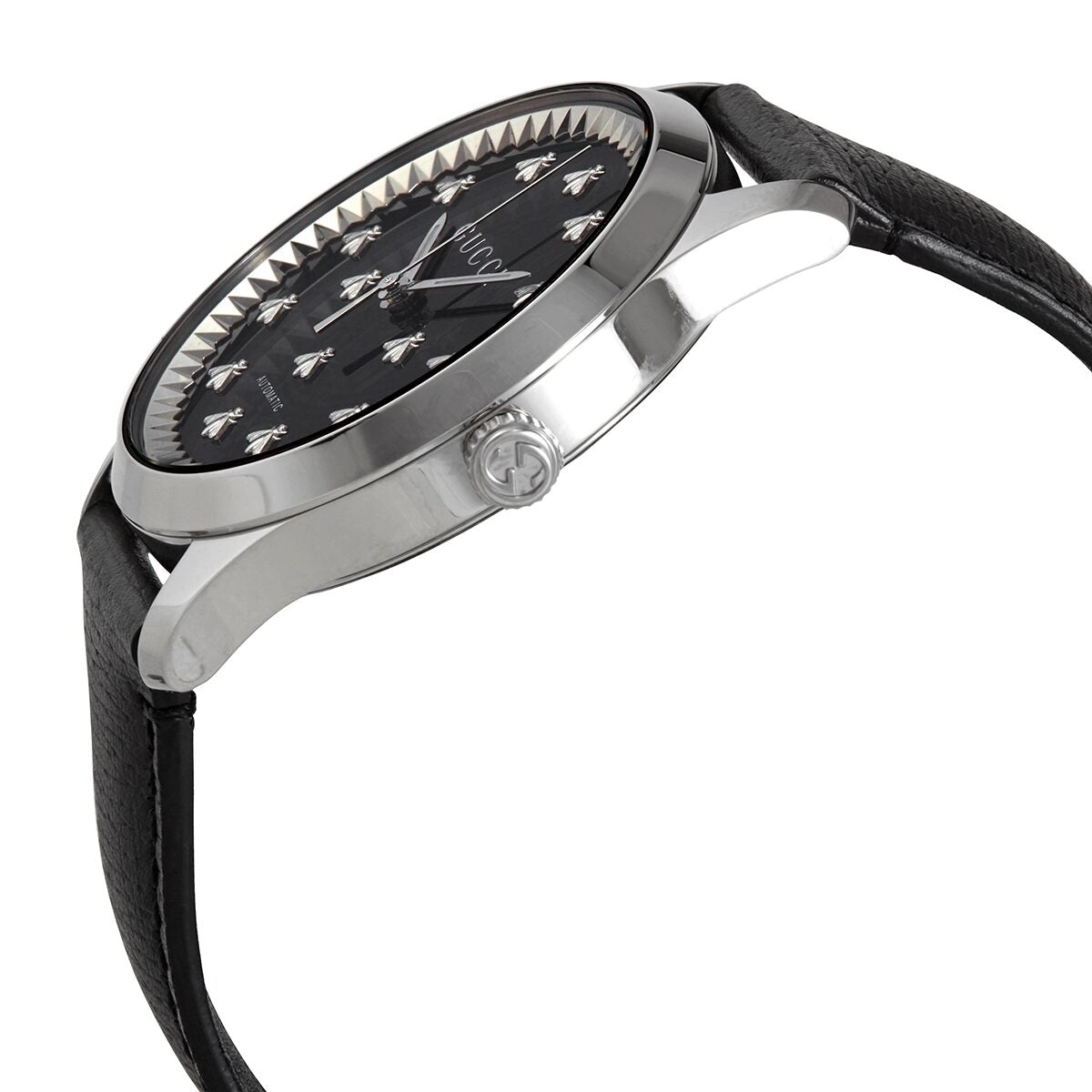 Gucci G-Timeless Automatic Black Onyx Stone Dial Men's Watch YA126286