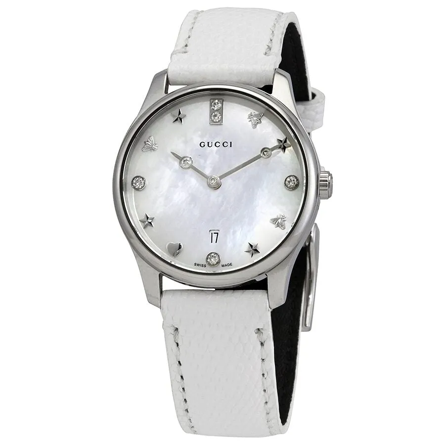 Gucci G-Timeless Mother of Pearl Dial Ladies Watch YA126597