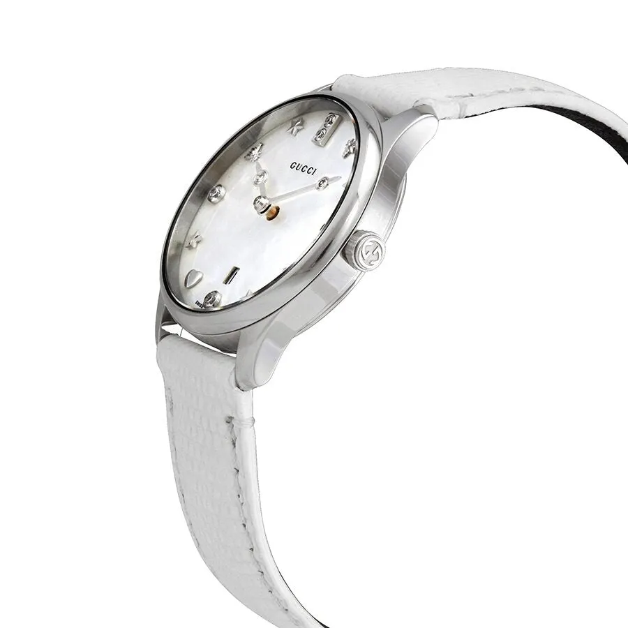 Gucci G-Timeless Mother of Pearl Dial Ladies Watch YA126597