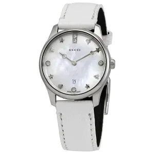 Gucci G-Timeless Mother of Pearl Dial Ladies Watch YA126597