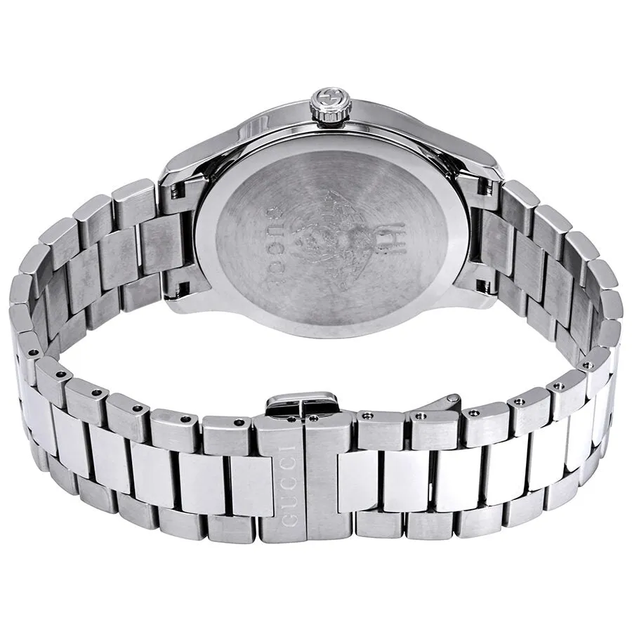 Gucci G-Timeless Silver Dial with Snake Motif Stainless Steel Watch YA1264076