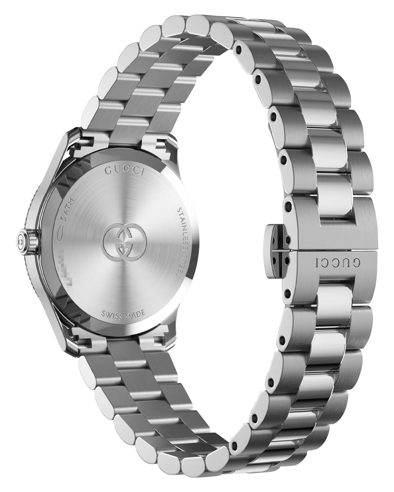 Gucci G-Timeless Stainless Steel Pink Mother-of-Pearl Dial Diamonds Quartz Womens Watch YA1265062