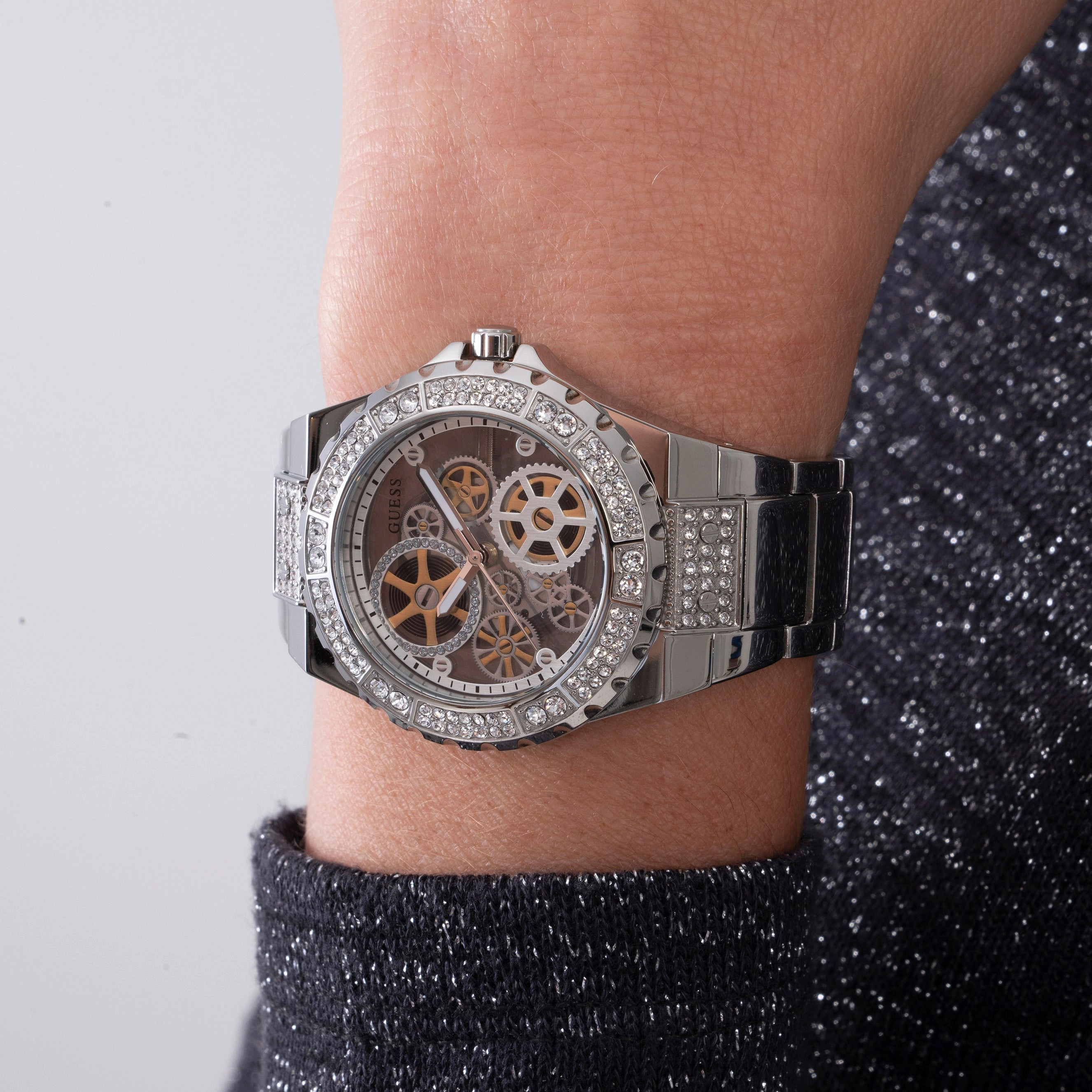Guess GW0302L1 Ladies Reveal Silver Watch