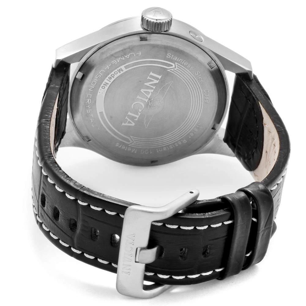 Invicta 10490 Men's I-Force Specialty Blue Dial Black Leather Strap Watch