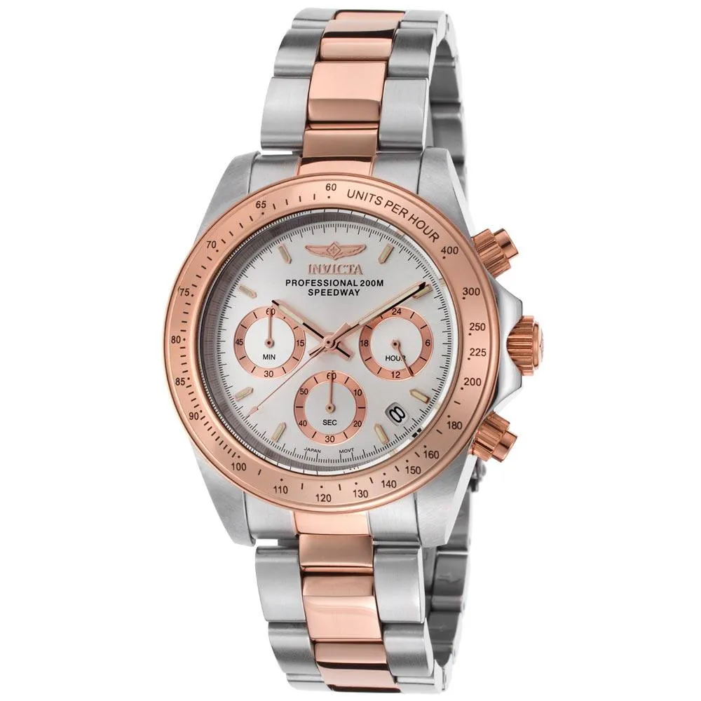 Invicta 17030 Men's Speedway Silver Dial Two Tone Steel Chronograph Dive Watch