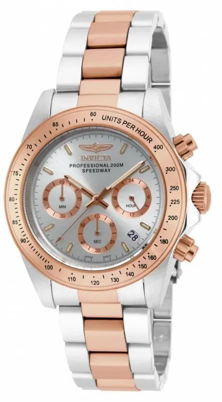 Invicta 17030 Men's Speedway Silver Dial Two Tone Steel Chronograph Dive Watch