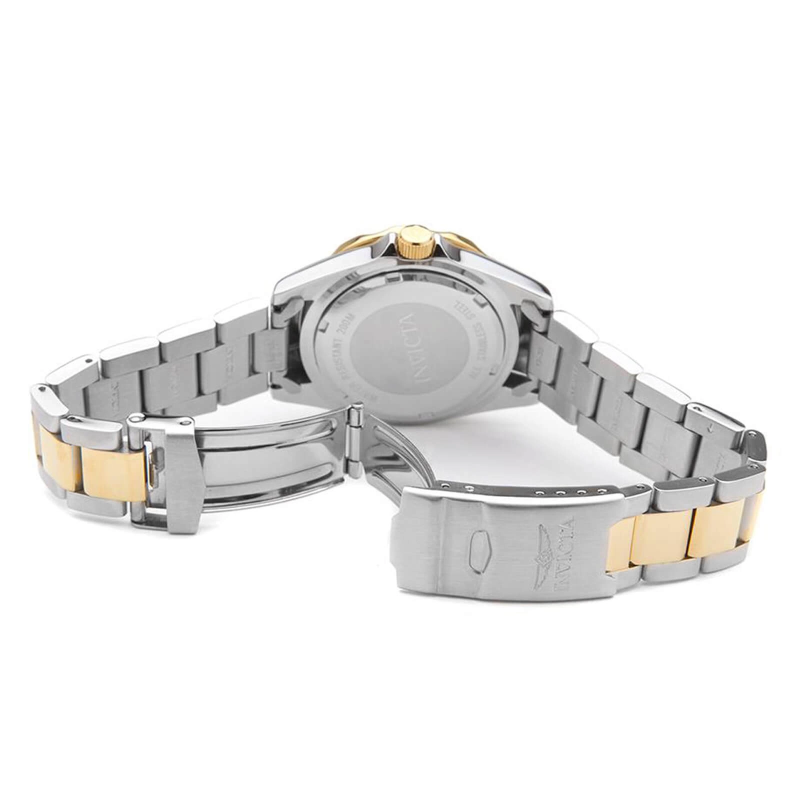 Invicta 17049 Men's Pro Diver Black Dial Two Tone Bracelet Dive Watch