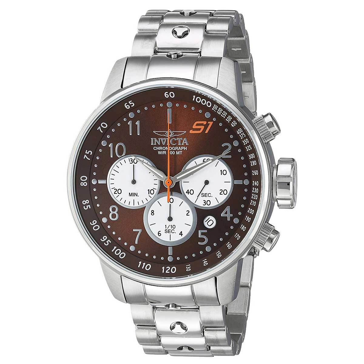 Invicta 23081 Men's Brown Dial Steel Bracelet Chrono Watch