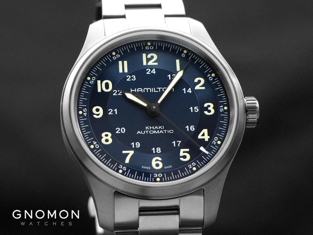 Khaki Field Titanium Auto 42 Blue - Bracelet Ref. H70545140