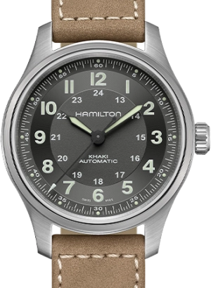 Khaki Field Titanium Auto 42 Silver Ref. H70545550