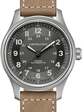 Khaki Field Titanium Auto 42 Silver Ref. H70545550