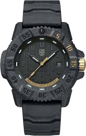 Limited Edition Luminox Master Carbon SEAL CARBONOX  Black Dial Black Rubber Interchangeable NATO Strap Date Divers Quartz Mens Watch XS.3805.NOLB.SET