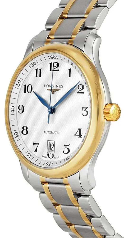 Longines Master Collection Automatic 18k Yellow Gold and Steel Silver Dial Date Mens Watch L2.628.5.78.7