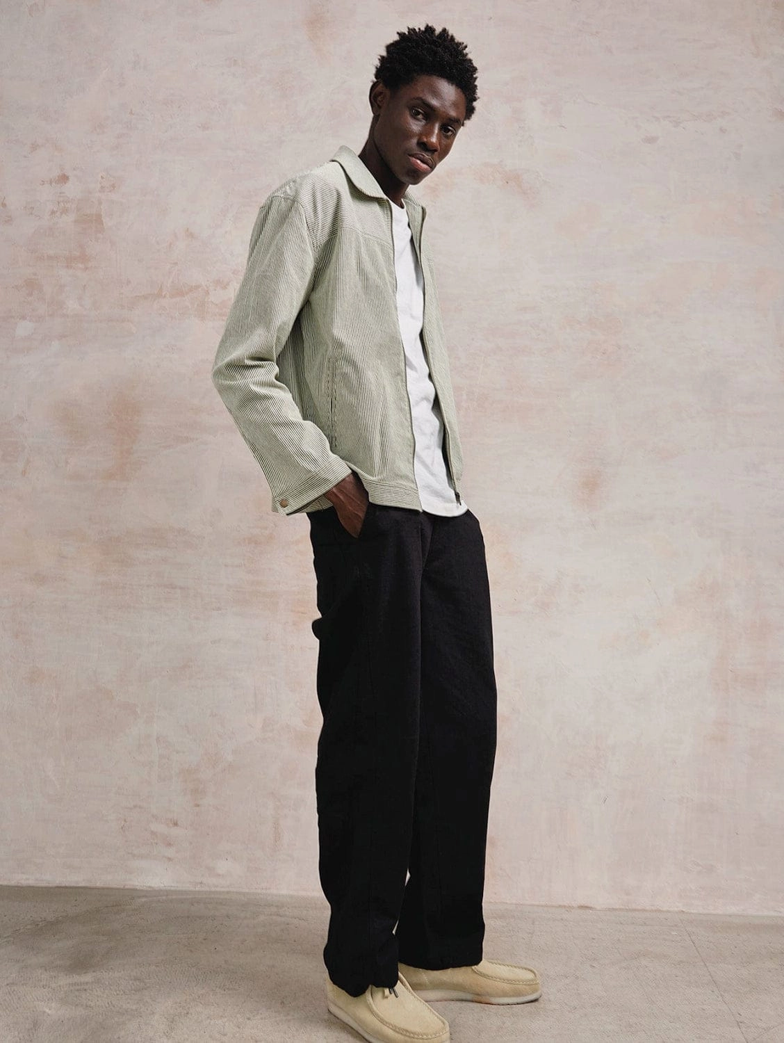 Makulu Men's Organic Linen Cotton Trousers | Black