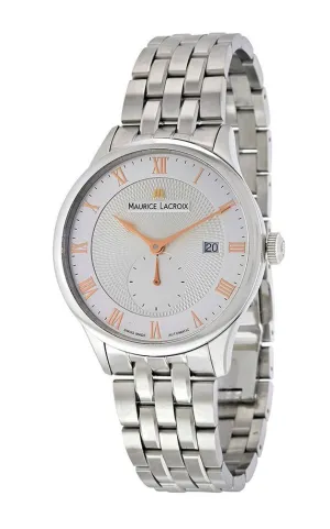 Maurice Lacroix Masterpiece Small Second Automatic Steel Mens Watch Date MP6907-SS002-111-1