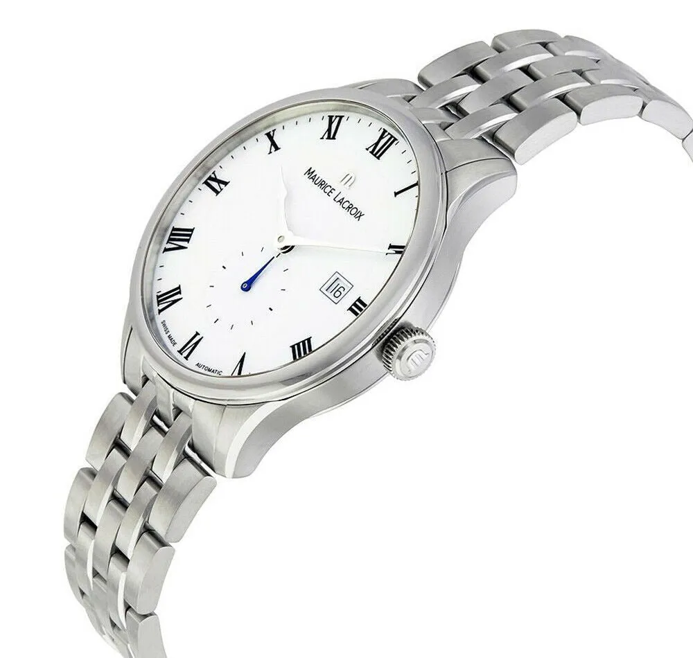 Maurice Lacroix Masterpiece Small Second Automatic Steel Mens Watch Date MP6907-SS002-112-1