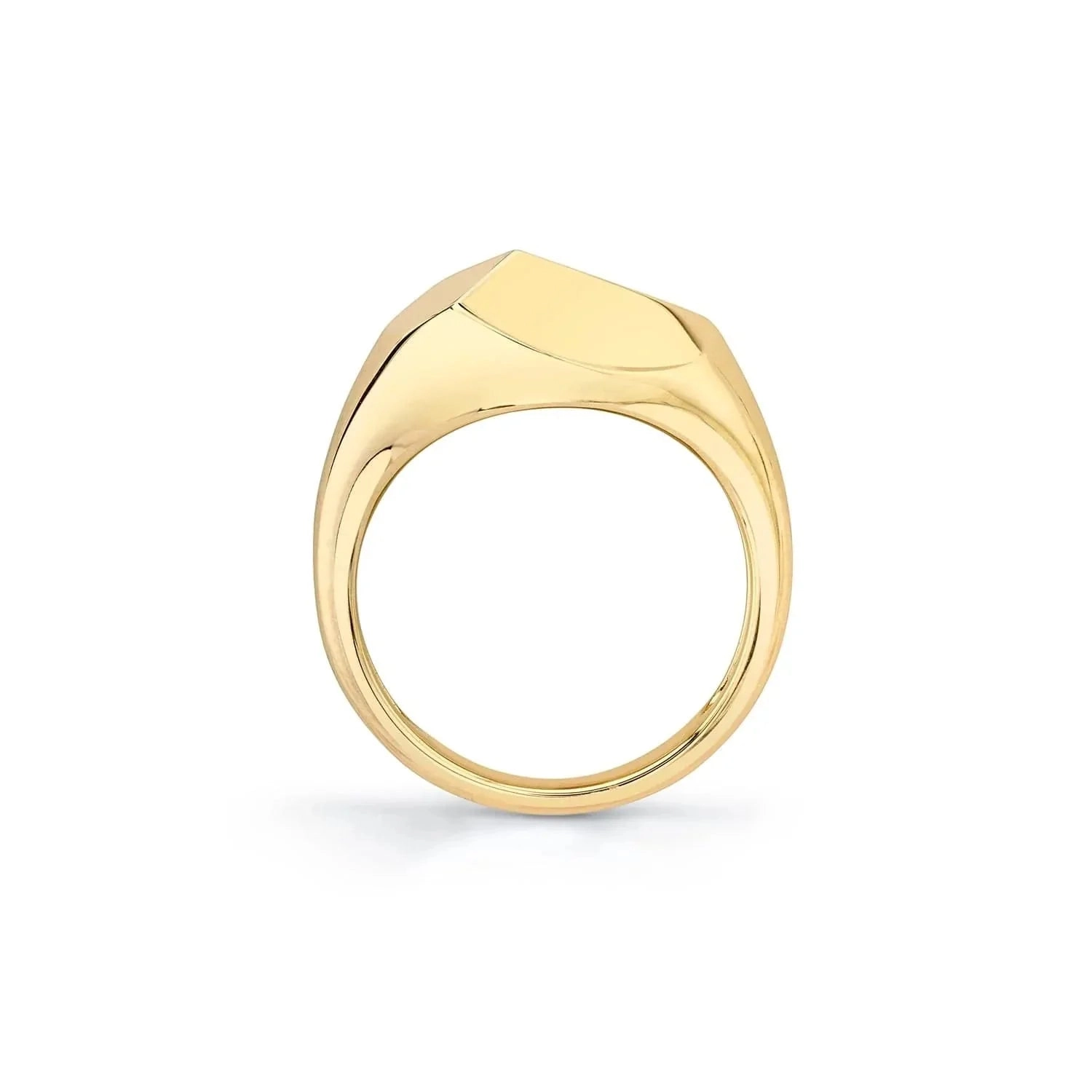 Michael M 14 Karat Yellow Gold Geometric Signet Ring SZ 6.5