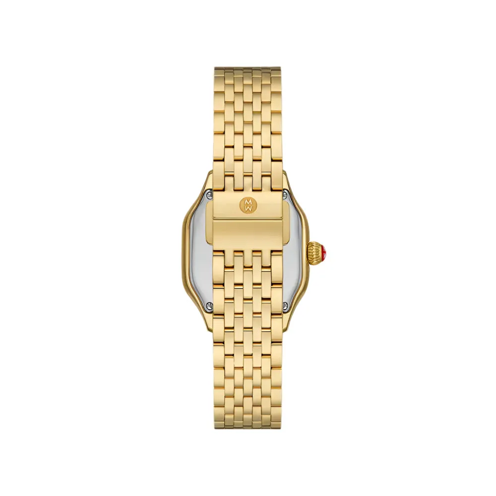 Michele Meggie 18k Gold-Plated Diamond Dial Watch