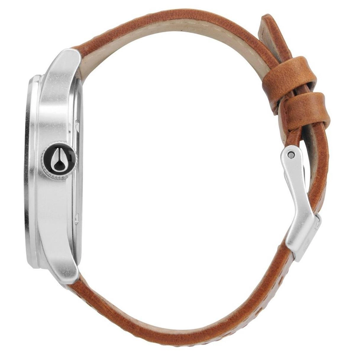 Nixon A1051037 Men's Sentry Black Dial Brown Leather Strap Watch