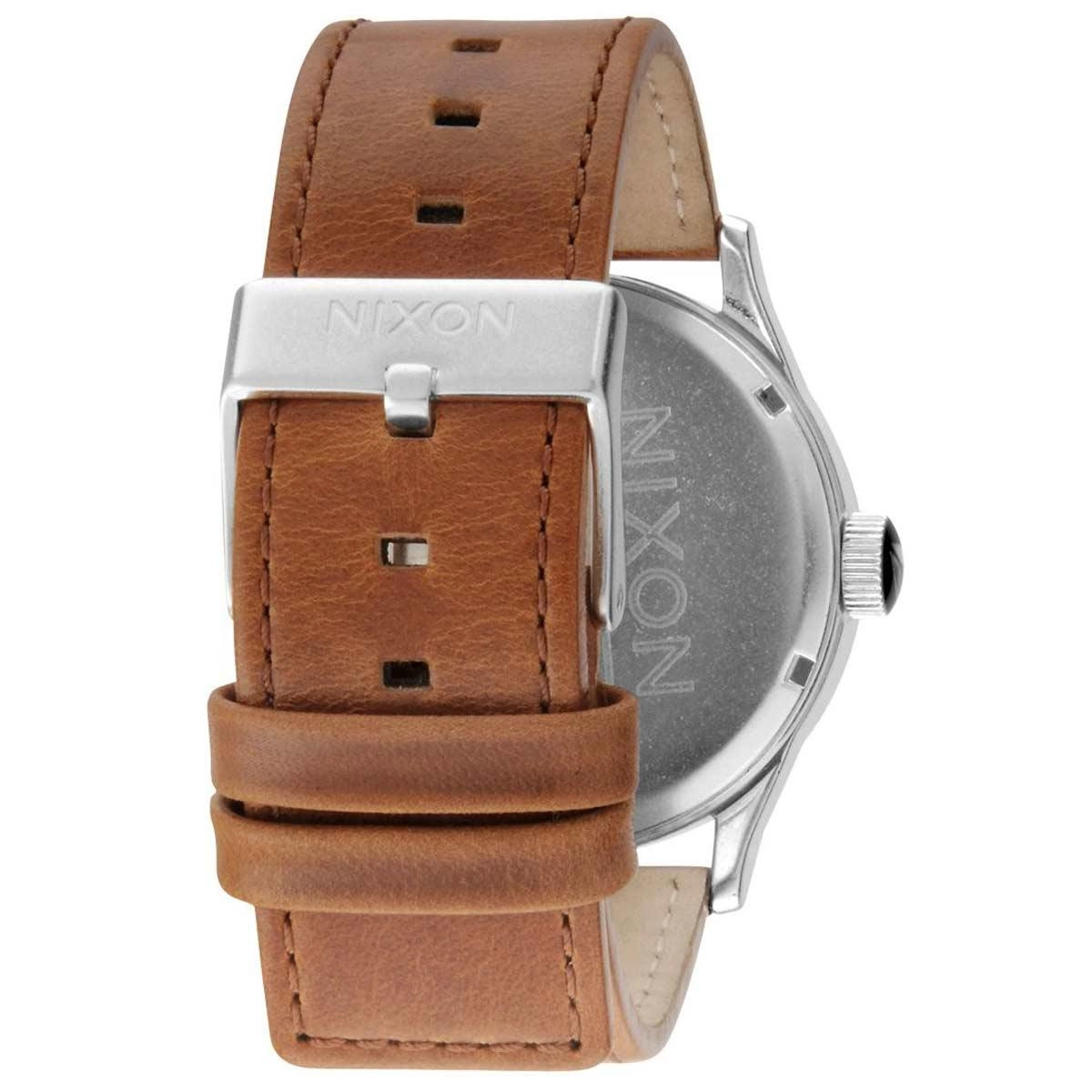 Nixon A1051037 Men's Sentry Black Dial Brown Leather Strap Watch