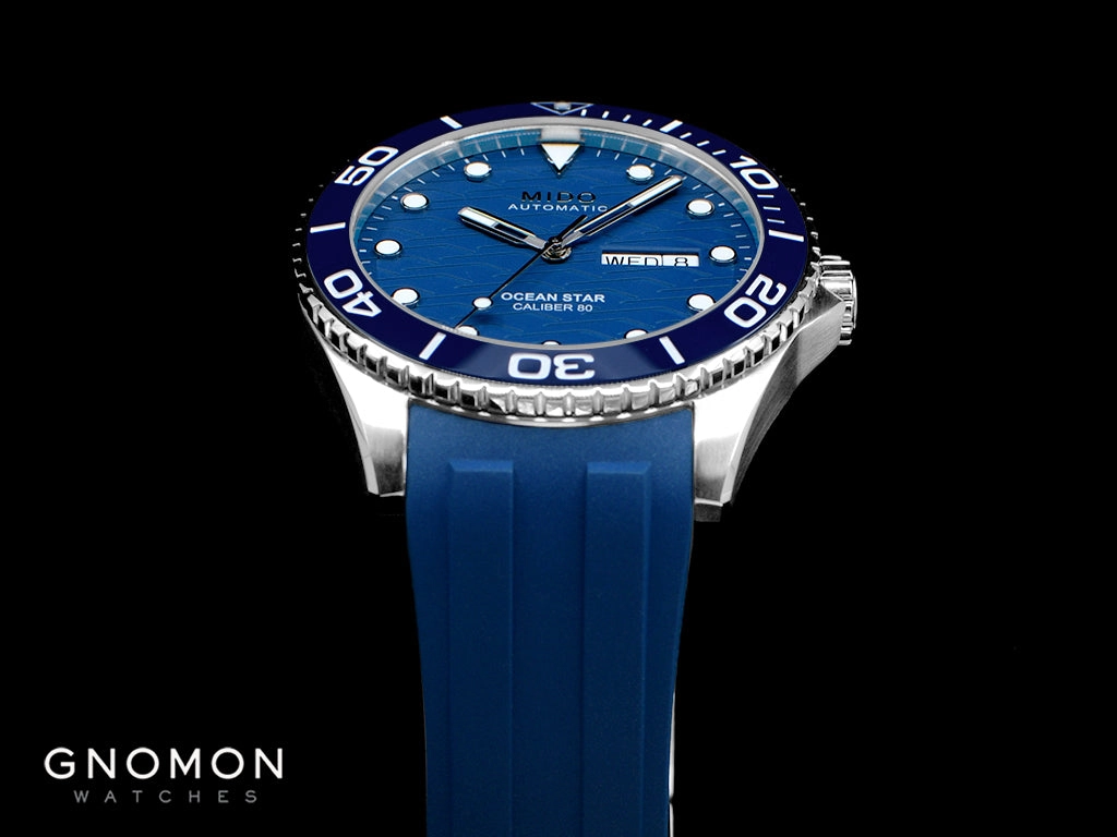 Ocean Star 200C Blue - Rubber Ref. M042.430.17.041.00