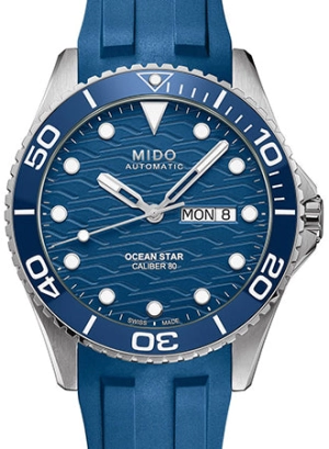 Ocean Star 200C Blue - Rubber Ref. M042.430.17.041.00
