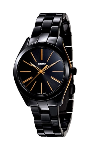 Rado HyperChrome Black Ceramic Quartz Ladies Watch R32214152
