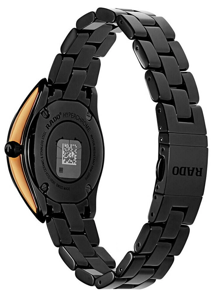 Rado HyperChrome Black Ceramic Quartz Ladies Watch R32214152